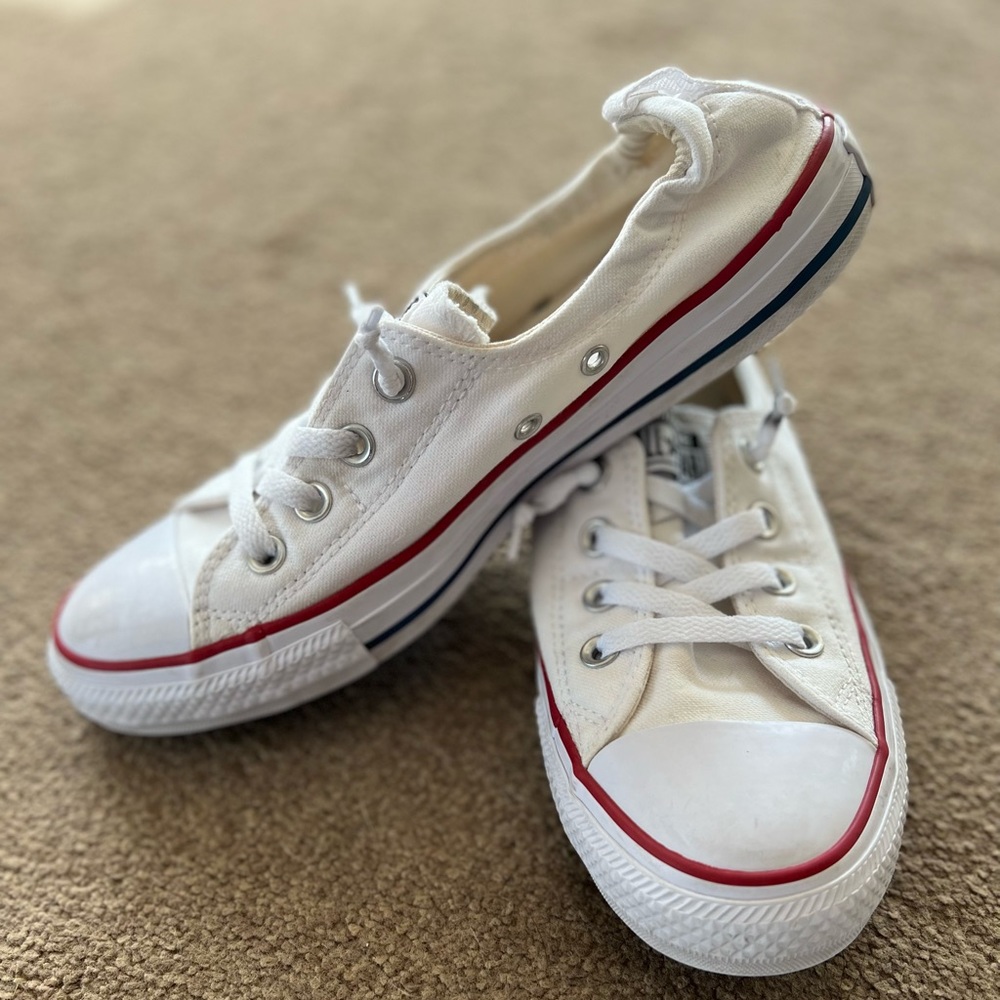 Converse All Stars low top white sneakers